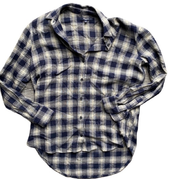 Madewell Oversized Boyshirt Andover Plaid - Picture 3 of 5